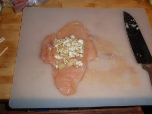 Tenderized (Flattend) Breast with Cheese Mixture Ready to Roll