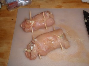 Rolled Breasts Ready for Skillet