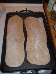 Rolled Out Dough on Baking Sheet