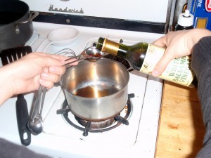 Heating the White Balsamic Vinegar