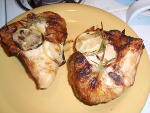 Lemon, Rosemary, Garlic and Sage Chicken Breasts Fresh from the Grill