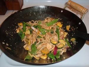 Udon Noodles with Vegetables and Tofu