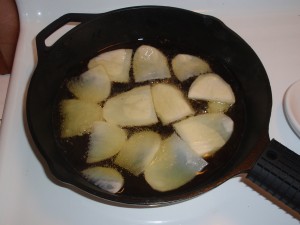 Frying Potatoes for Tortilla Espanola