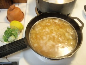 Liquids Added to Skillet