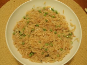 Toasted Orzo with Peas and Mint