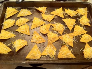 Placing Cheese on the Individual Chips