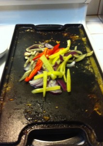 Grilling Peppers and Onions