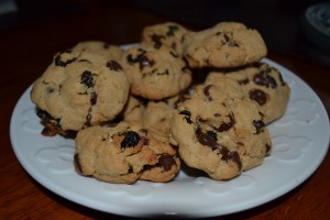 Double Chocolate Cookies with Dried Cherries