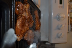 Grilling the Chicken Thighs